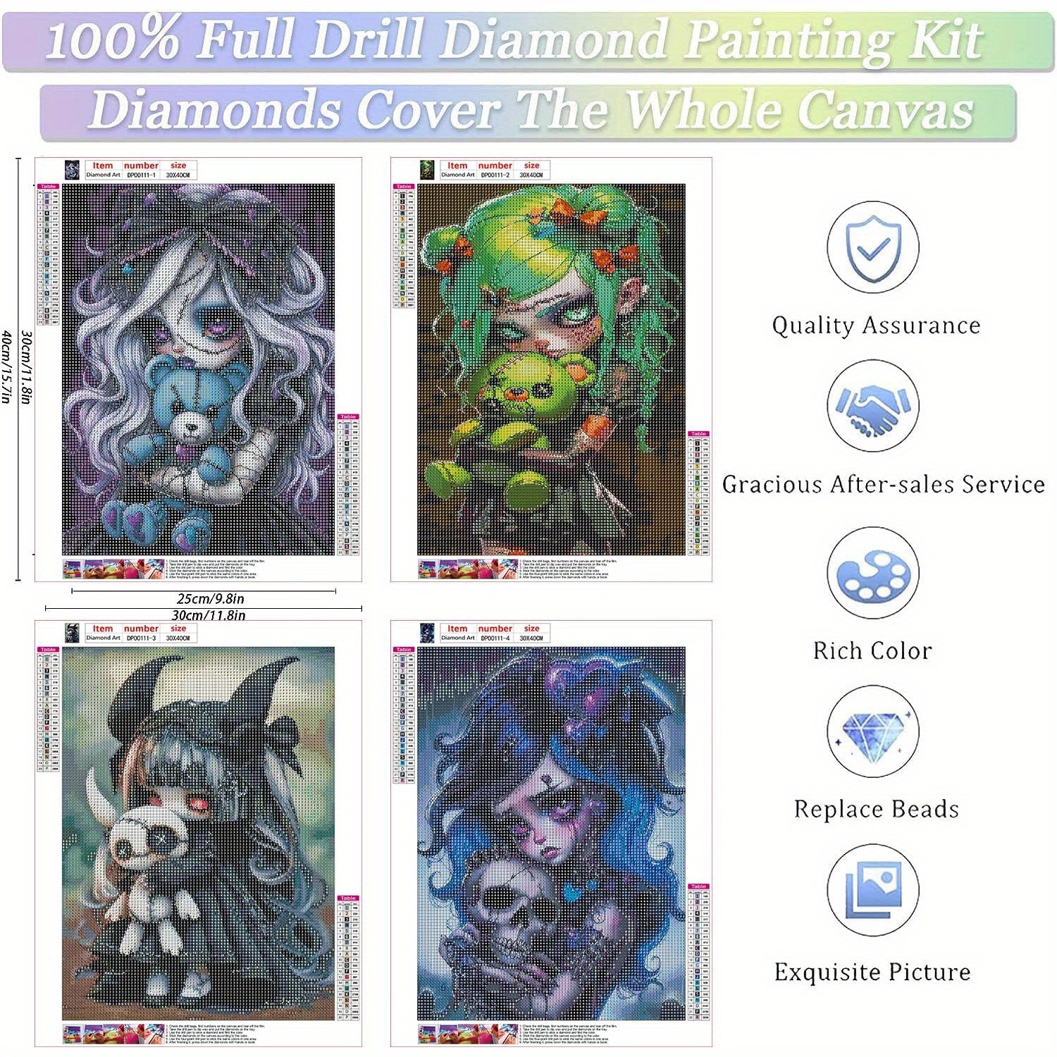 Adult Diamond Painting Kit - Full Drill 5D Flower Design, DIY Gem Art With Tools, 11.8x15.7in Wall Decor