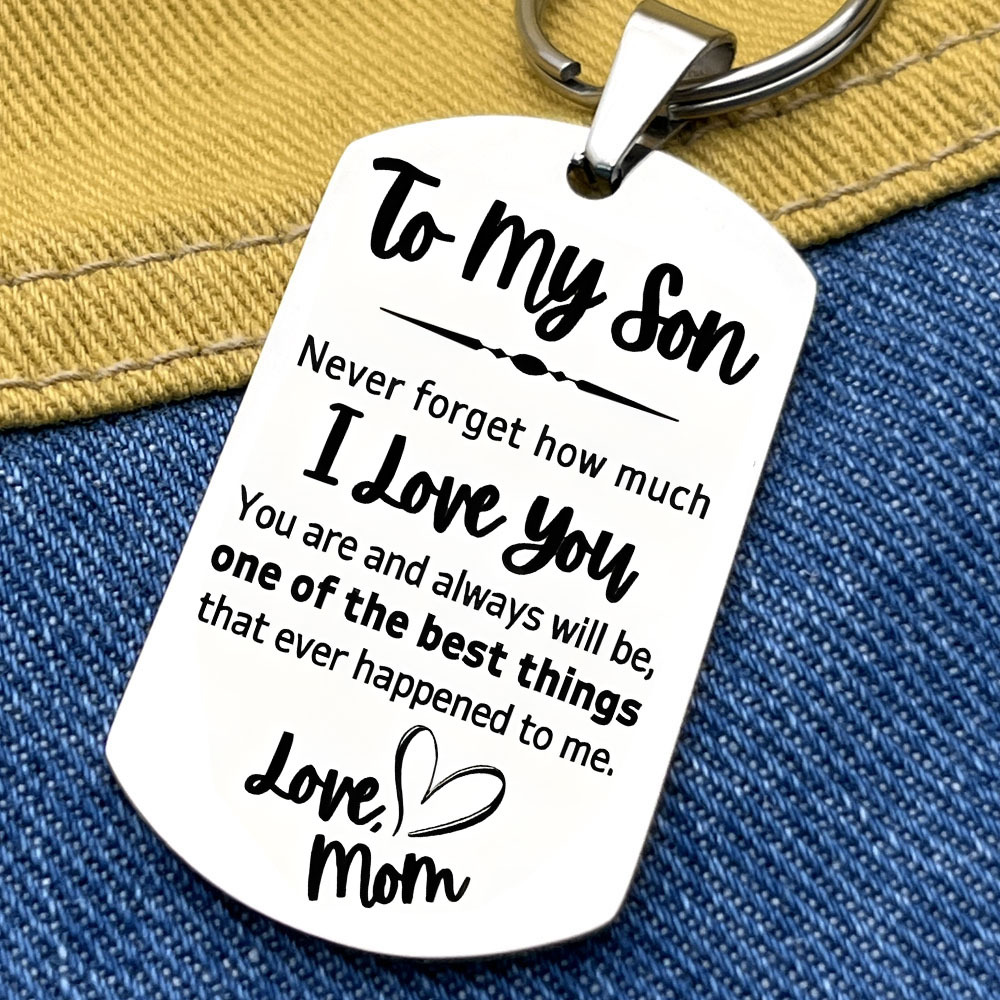 To My Son Stainless Keychain Perfect Birthday Graduation Christmas Gift Fo Son