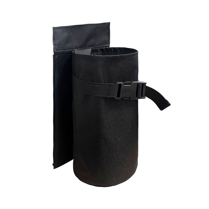 TEMU 1pc Black Car Fire Extinguisher Holder Bag, 600d Oxford Fabric Strap Fixing Design Stable Anti-tip Anti-rattle Quick Release Trunk Storage
