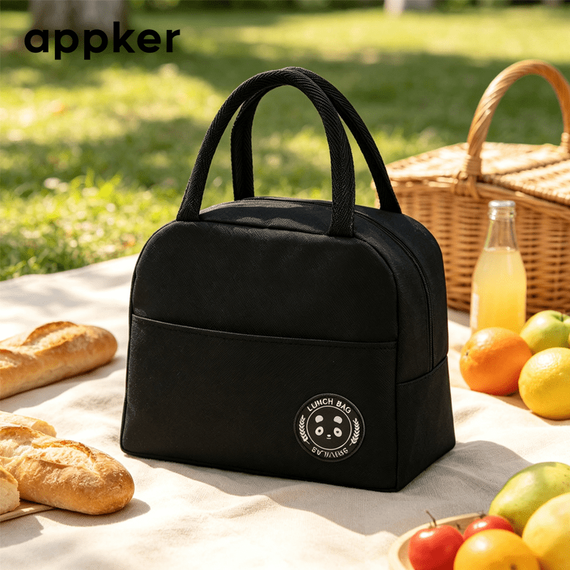 TEMU 1 sac isotherme portable adapté au travail, au -, aux - Sac fourre-tout thermiquement isolé contact alimentaire avec rétention thermique, sac