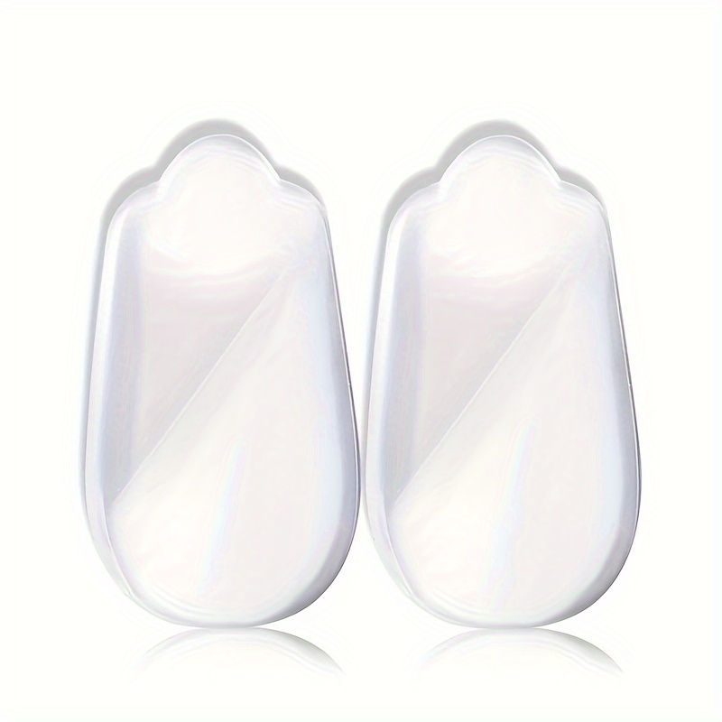 Image of 2pcs X/o Legs - Clear Heel Cup Insoles For Correction And Support Of Flat Feet, Comfortable Gel Pillow Pads For Posture And Foot Support