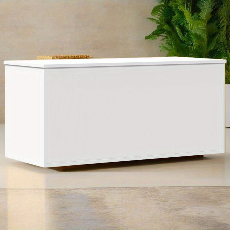 White * Wood Storage Organizer Box with * Lid - 100cm x 42cm x 46cm * Rectangular Storage for Home &amp; Office Organization, Versatile Storage Box | * | * Wood Box, Wooden Storage Box