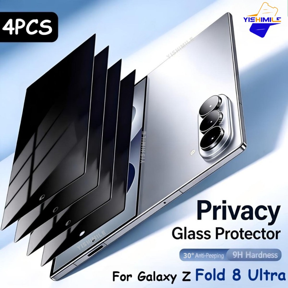 TEMU 4pcs Anti Tempered Glass Film, For Fold 8 Ultra/z Fold 8/z Fold 7/z Fold , 9h Hardness Scratch Resistant, Privacy Protection, , Scratch