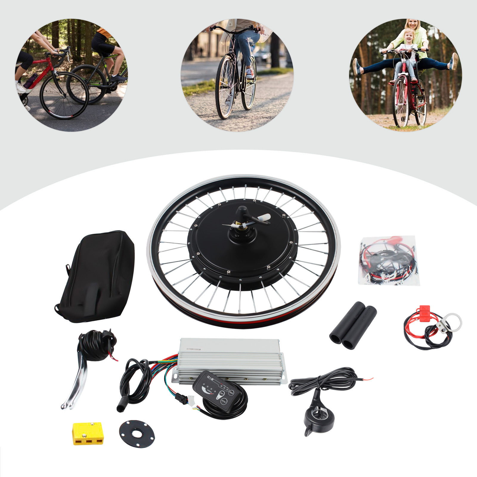 electric bicycle front wheel conversion kit with battery BAFANG G020 Bike 48V 500W 25MPH | 20" 26" 700C 29" | Max Torque 65N.m | Fit for 100mm Front Dropout 33.7 kmh 48v 1000w Electric Bicycle Front