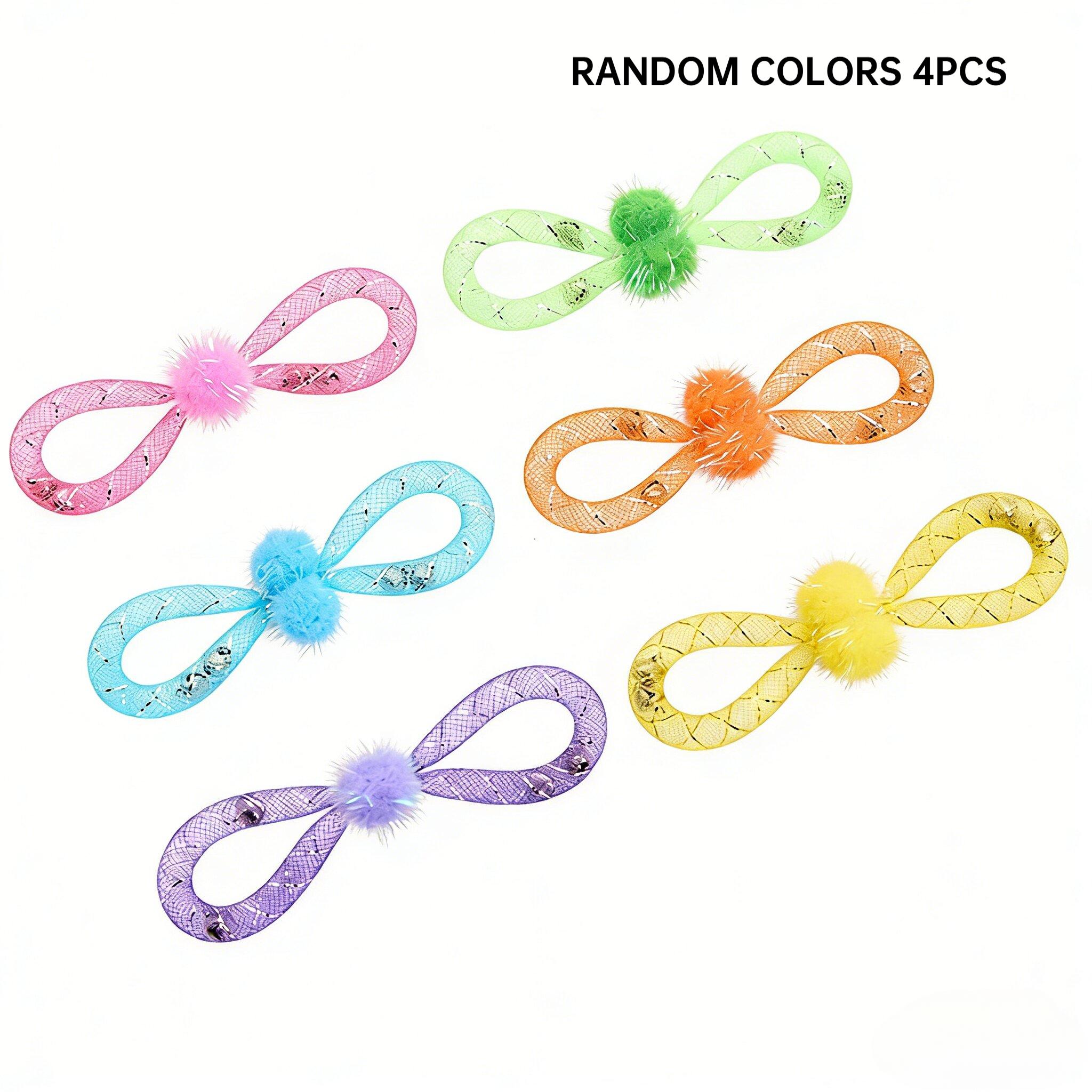 Image of Pet Toy Cat Toy, Teaser Toy , Interactive Cat Toy For Self-play And Boredom Relief, Scratch And Bite Resistant, Suitable For Cats Of All Sizes, Set Of 4in Random Colors