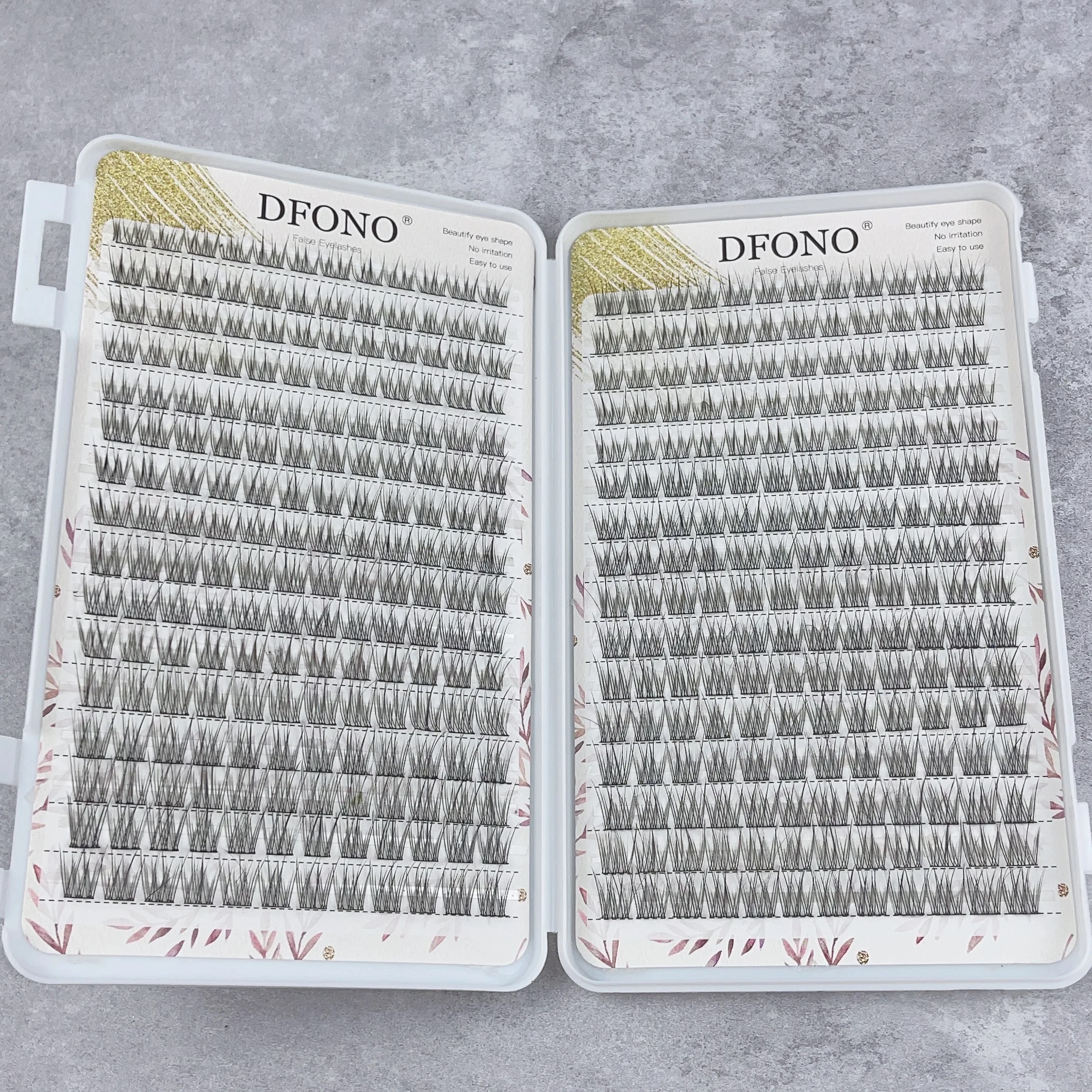 384pcs Fishtail Individual Lash Clusters 10-12mm Soft Lightweight Natural Look Reusable Diy Eyelash Extensions For