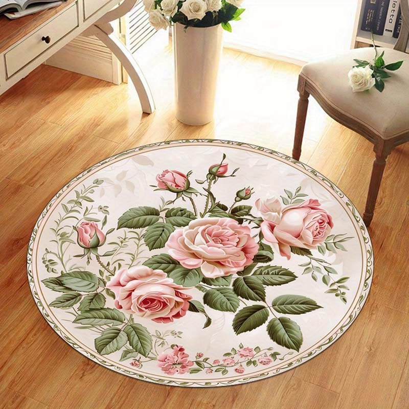 runder teppich wohnzimmer schlafzimmer – plüschiger