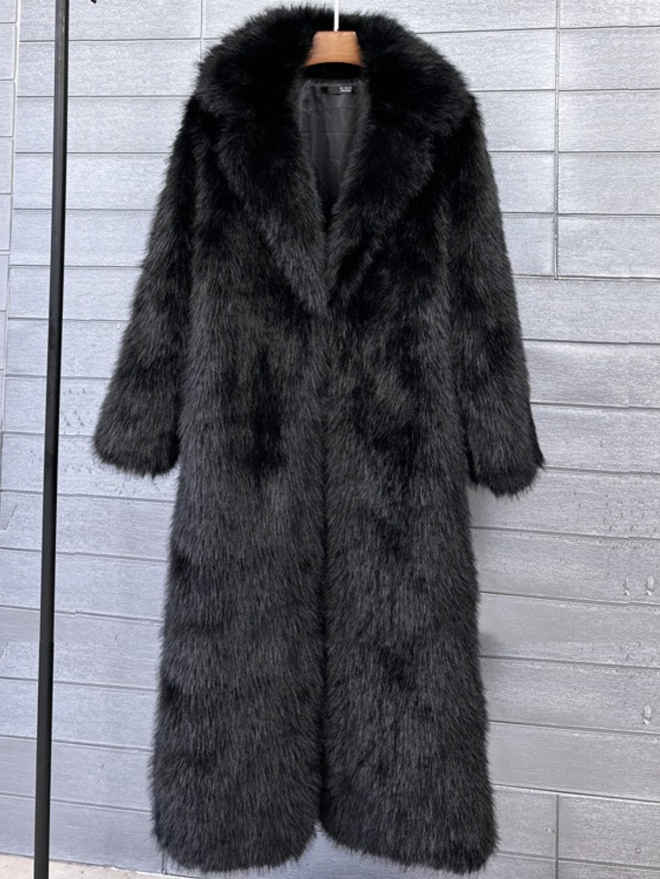 Women's Long Hooded Faux Winter Jacket