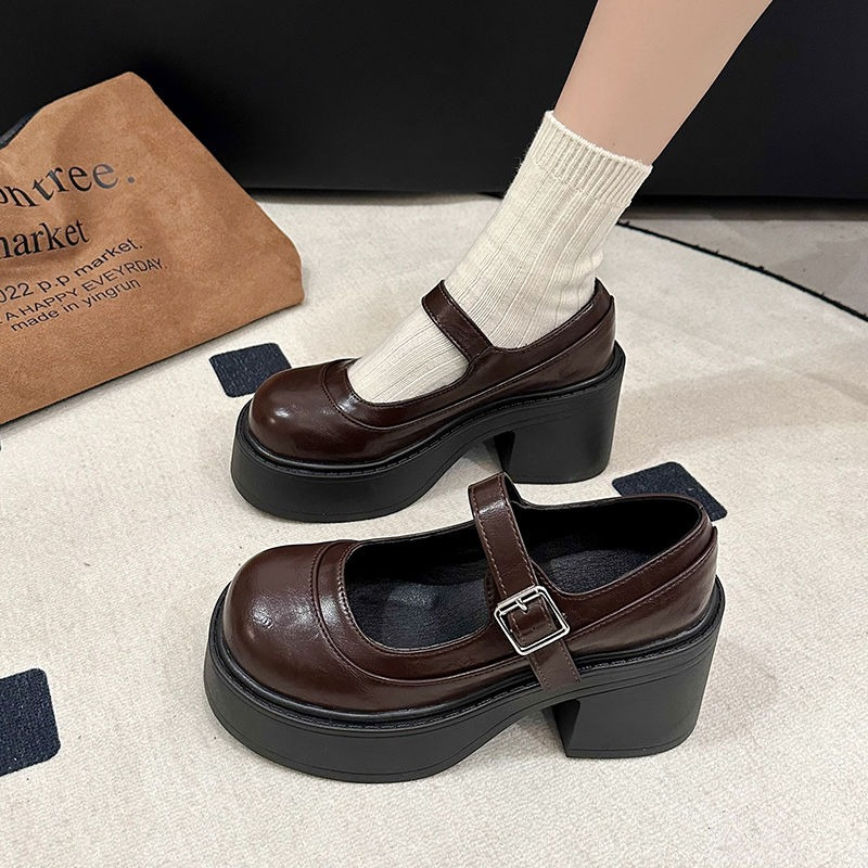 escarpins à plateforme épaisse femmes chaussures marron Temu Morocco