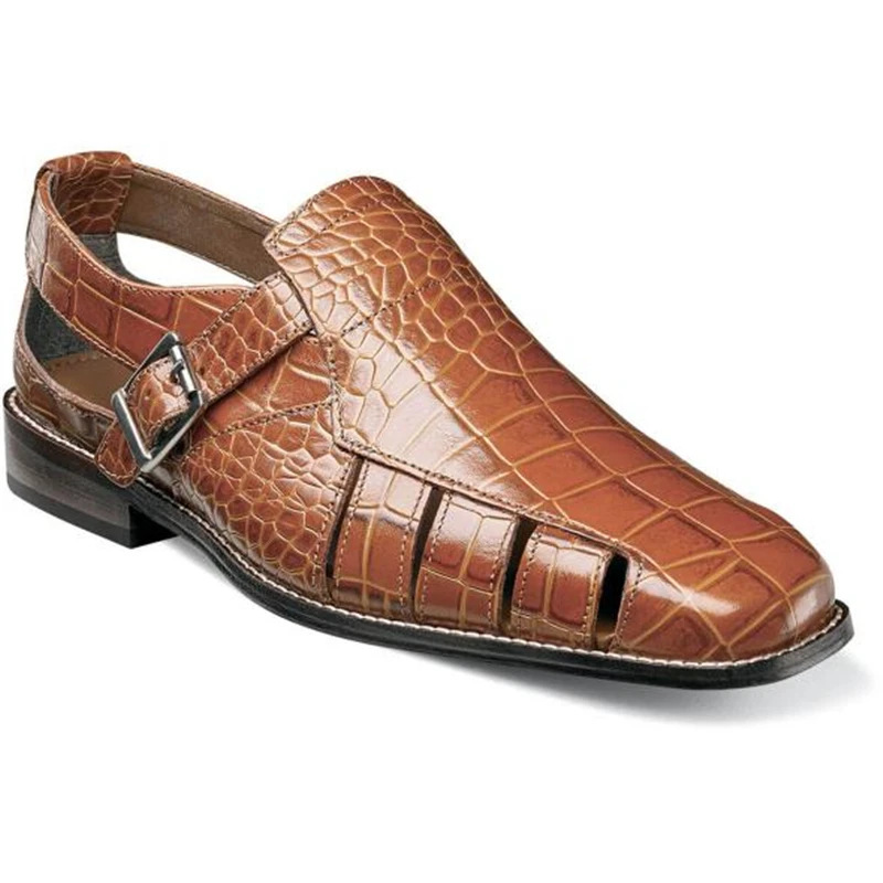 leather sandals for men sold on Temu United States