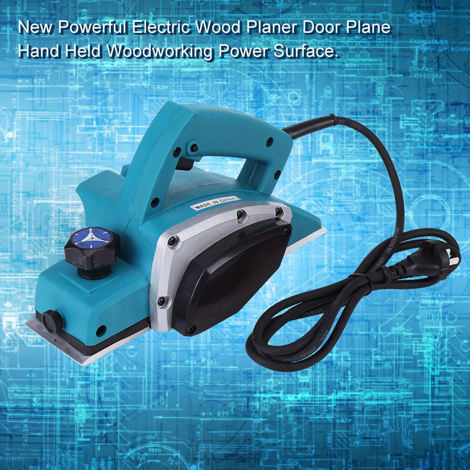 1pc electric wood planer 800w handheld power tool with 13000 16000rpm 110v us plug aluminum copper smooth flat self locking labor saving for home furniture diy and carpenters power tools woodworking details 4