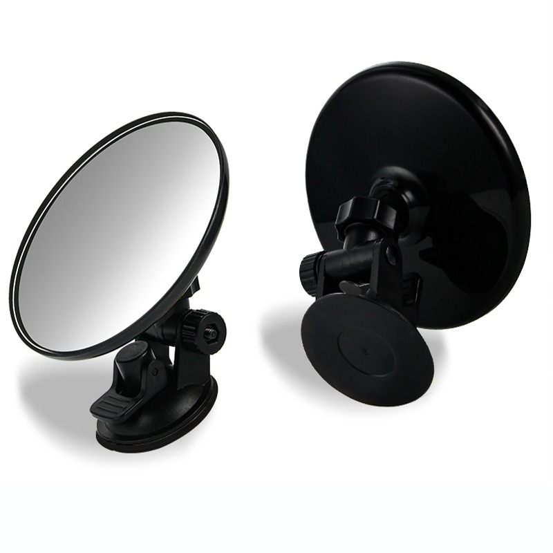 Image of 2pcs 360° Wide Angle Rearview Mirror, Suction Cup Convex Blind Spot Mirror - Large Panoramic View For Tricycle, Scooter & Mobility Scooter, Universal Swivel Design