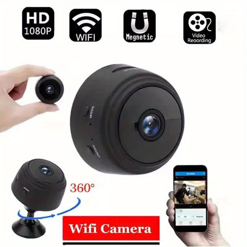 A9 Mini Cámara 1080P HD Inalámbrica Micro Cámaras de Videografía Visión Nocturna Audio Video Seguridad Monitoreo…