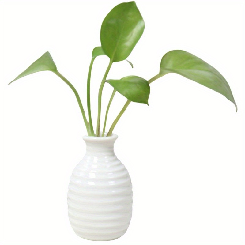 E-shop Mini Keramik Vase in runder Form - Einfarbiger, runder Mini-Hydroponik-Becher, geeignet für frische Blumenarrangements, ideal für