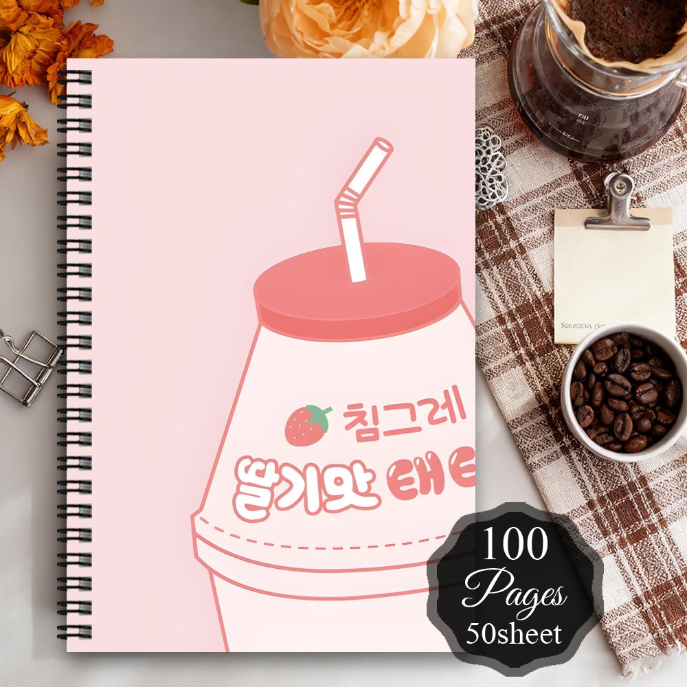 TEMU 1pc Funny Korean Style Spiral Notebook - A5 Size Travel Journal And Personal Organizer, Office Planners For Daily Encourasynthetic Gemstoneent,