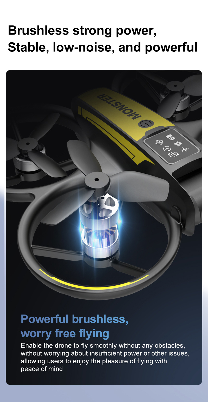 4K HD GPS Drone with Brushless Motor, Long Flight Time, Foldable FPV Quadcopter, GPS Auto-Return Home & Obstacle Avoidance, Optical Flow Positioning, Portable Drone with Large, Includes 2 Batteries - Ideal for Aerial Photography, Videography, Mapping, Surveying - Perfect Birthday/Holiday Gift for Adults & Teens, High Quality Drone