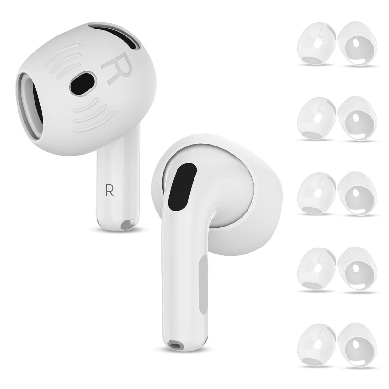 TEMU Набір з 5 навушників для Airpods 4 силіконові навушники Airpod 4 мякі та антиковзні сумісні з Airpods 4 ультратонкі навушники для