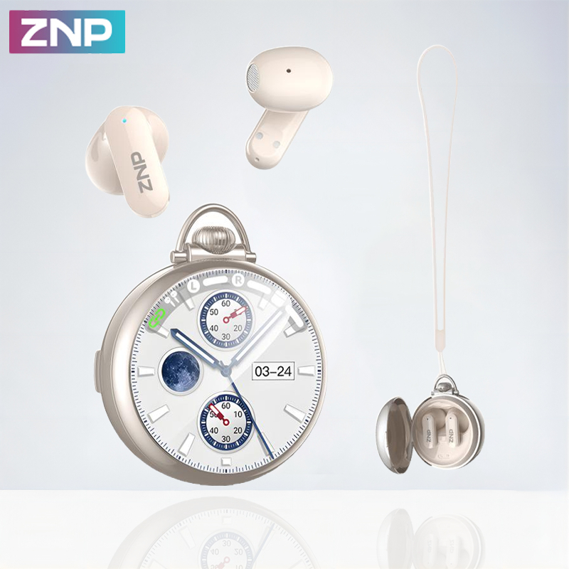 Image of 1pc Znp N03 Ai Smart Earphones Compatible For Smartwatch, Tws With Ai Chat Screen & Emotional Intelligence Robot, 6.0 Headphones, Type- For Experience For Gaming, Calls, Music