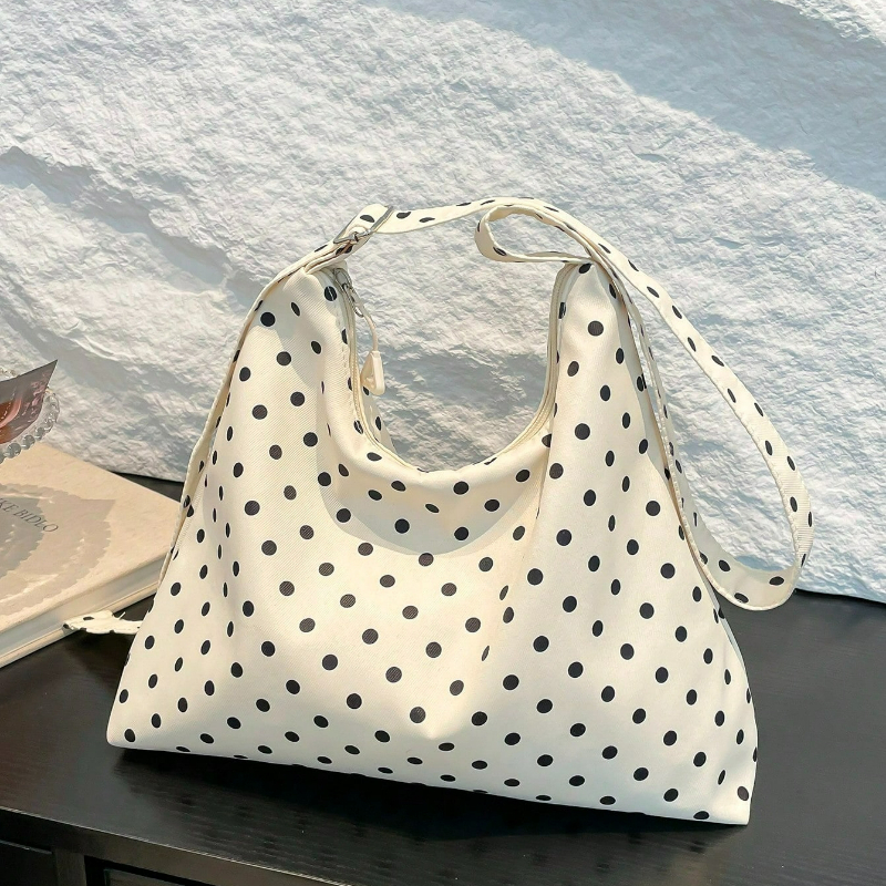TEMU Dot , Spring And Summer Season New, Opening, Double Shoulder Straps, Lightweight Minimalist Large-capacity Cross-body Bag, Suitable For Women'