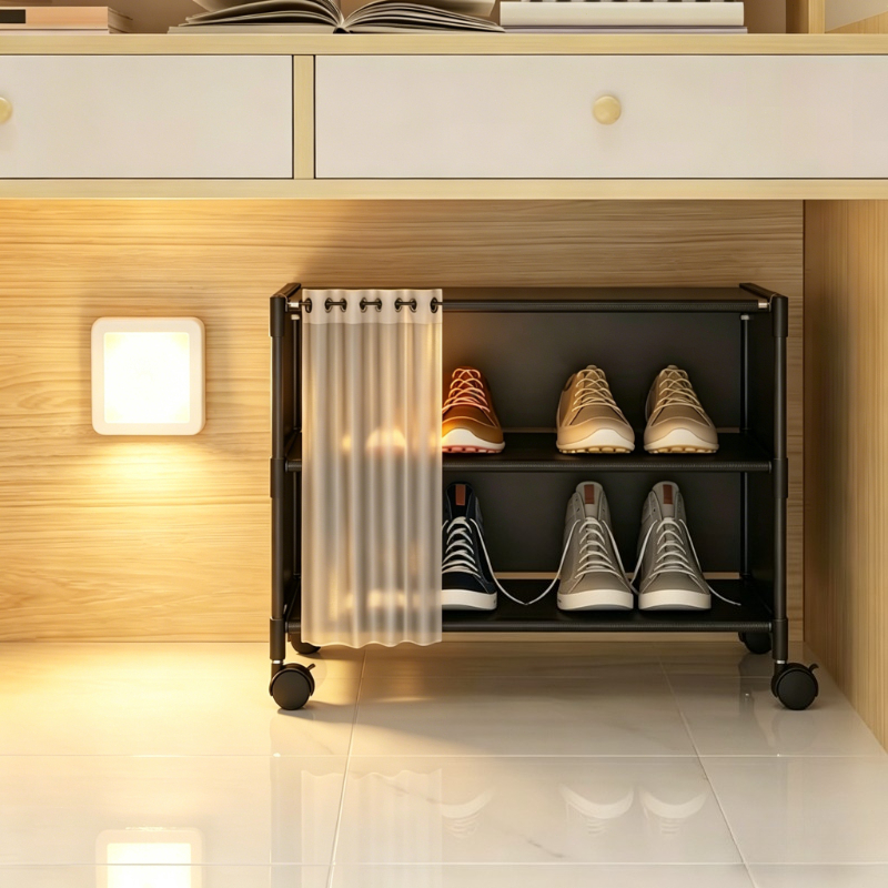 TEMU Veilleuse LED à détecteur de mouvement intelligent, /extinction automatique, chaude, avec 6 LED, éclairage compact à économie d', à brancher et