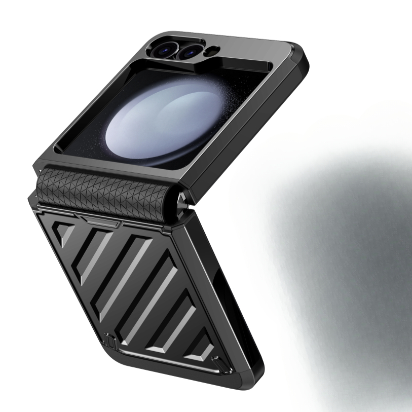 TEMU Phone Case - Five-color Electroplated Armor High-end Business Folding Phone Case Suitable For Full Wrap Anti-drop Protective Cover, Creative
