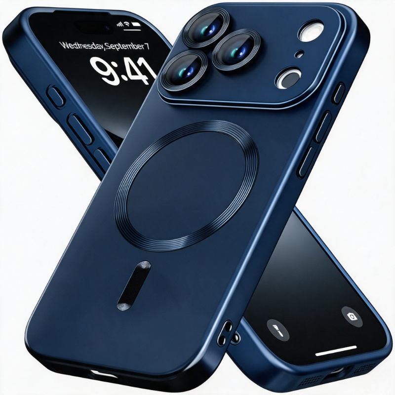 TEMU Phone Case: Magnetic Phone Case For Iphone 18 Pro Max/18 Pro/17/16/15/14/13/12/11, With Shock-absorbing Bezel And Camera Cover, Matte Metallic