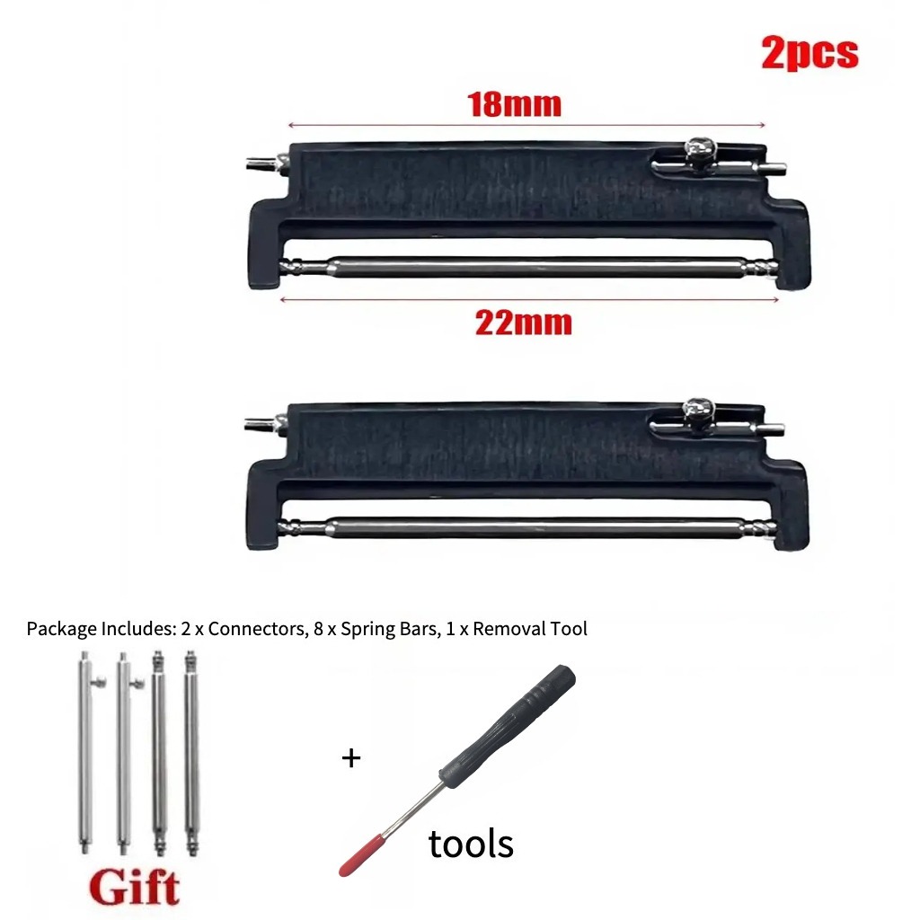 TEMU 2 Adapters, Including Rods, Plus 1 Removal Tool. Suitable For Quick-release Pin Connectors Ranging From 18mm To 20mm, 22mm, And From 20mm To