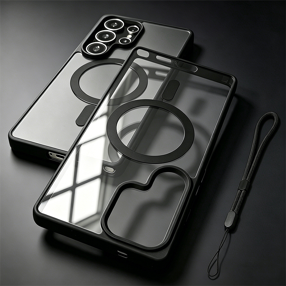 TEMU Phone Case: Luxury Magnetic Wireless Charging Transparent Case Compatible With Compatible With Galaxy S26 S25 S24 S23 S22 S26ultra S25ultra Soft