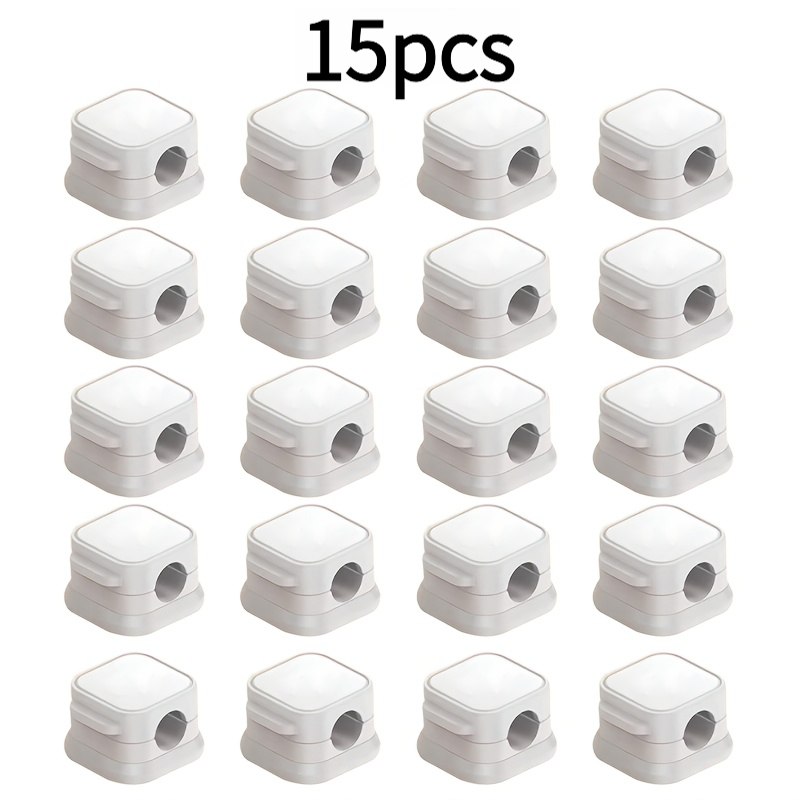 TEMU Set Of 15 Magnetic Cable Holders, And Adjustable Non-slip Organizers For Cords Featuring C, Lightning, A, Micro, And Micro-hdtv Connectors,