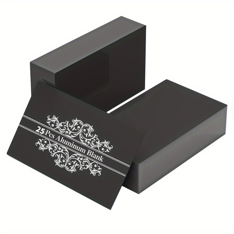 Image of 25pcs 0.2mm Aluminum Laser Engraving Blanks- Cnc Kit For Gift Cards, Business Cards& Jewelry Name Tags(lightweight Engravable Metal Sheets)