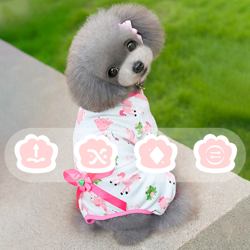 ljc91 pet clothing casual wear for teddy dogs featuring printed