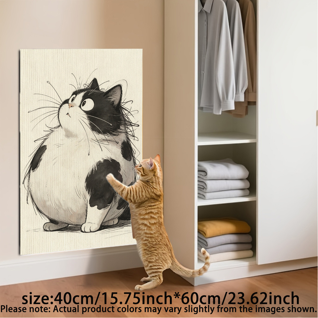 TEMU De zelfklevende krabplank voor katten is geschikt voor binnenkatten, met een duurzame krabmat die aan wanden, en meubelgebieden kan worden