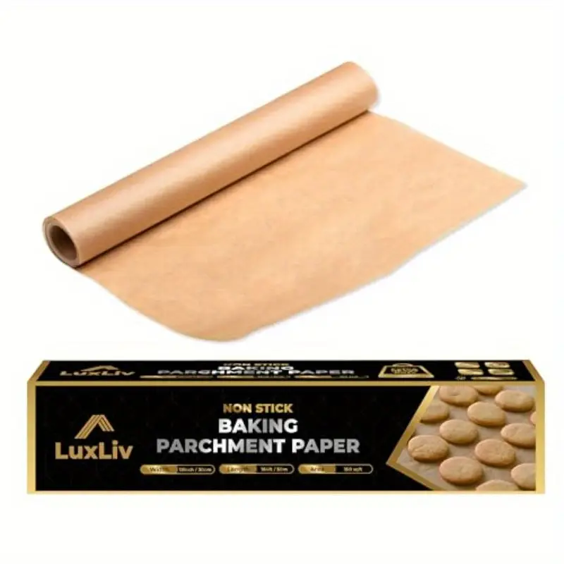 164ft 50m non stick baking parchment paper roll extra thick greaseproof wax paper for sourdough bread pastries and more brown non to tear baking and cooking nonstick parchment greaseproof paper baking supplies Product details 0