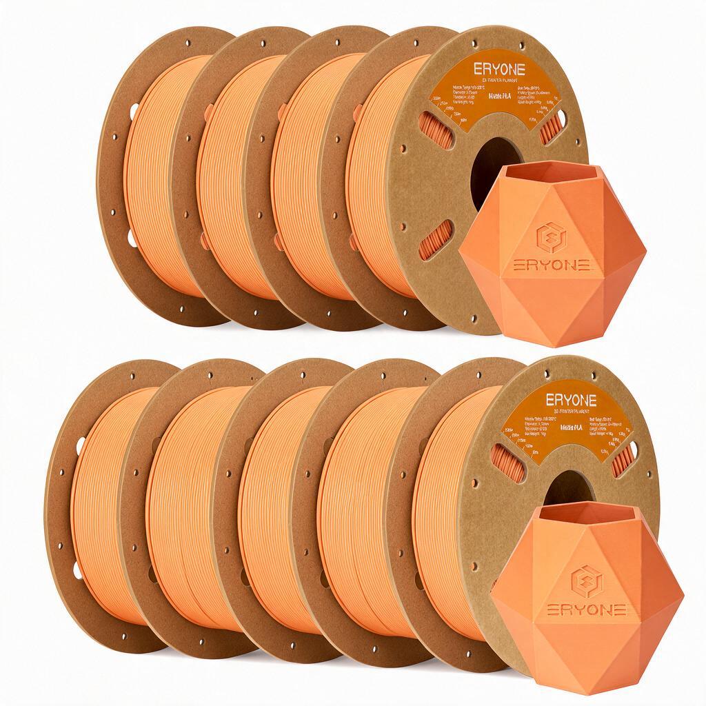 Eryone Pla- Printing Supplies Filament For 3d Printer, 9 Rolls, 9kg 1.75mm +/ -0.03mm, Easy & Transition
