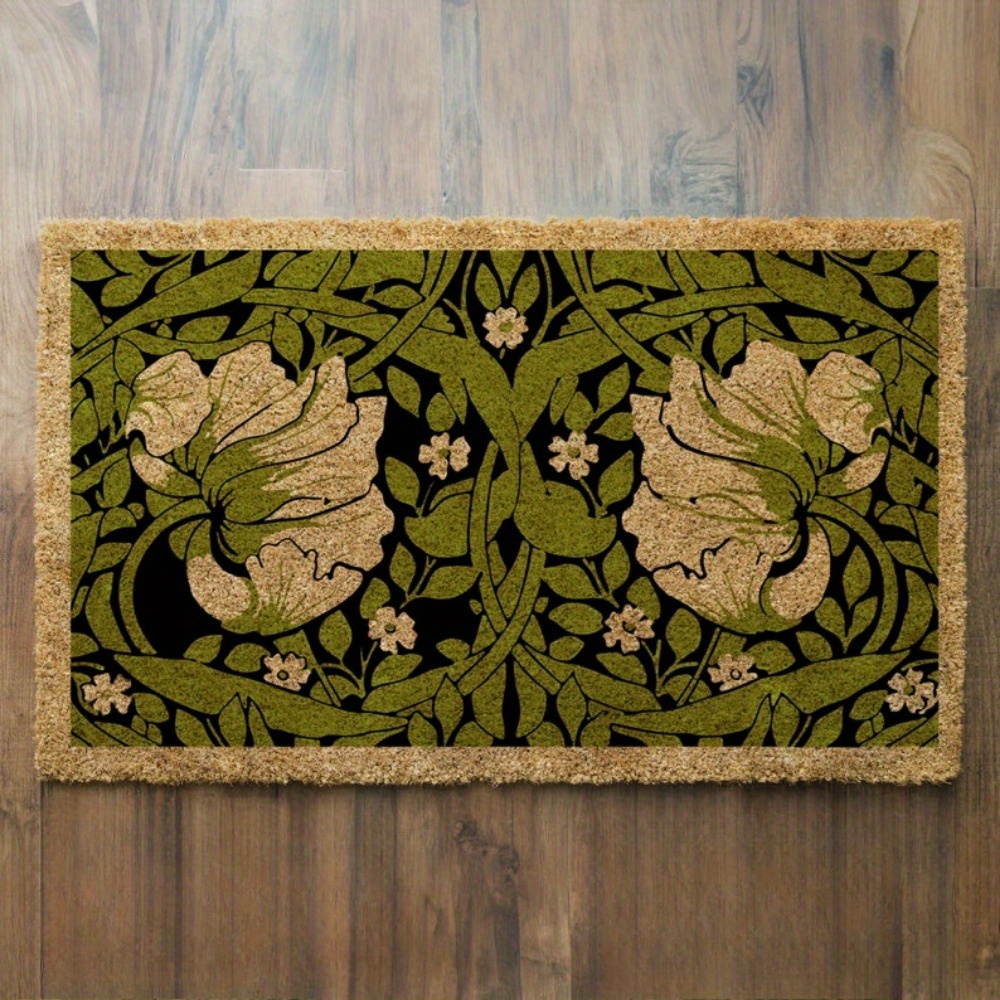 

Greenery Welcome Doormat, Floral Doormat, Decor, Housewarming Gift, Doormat, Greenery Doormat, Porch Decor