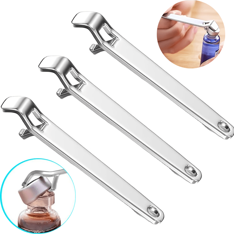 TEMU Factory Direct Stainless Steel Bottle Opener, Non Slip, Portable, Durable, Suitable For Opening Beverage Bottles, Cans, Camping, Picnicking, Ice