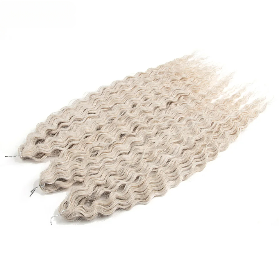 Za Curl Lasni Dodatek Kvačkanje Las 22 Palcev Twist Sintetične Pletenice Las Ombre Blond Roza Globoki Las