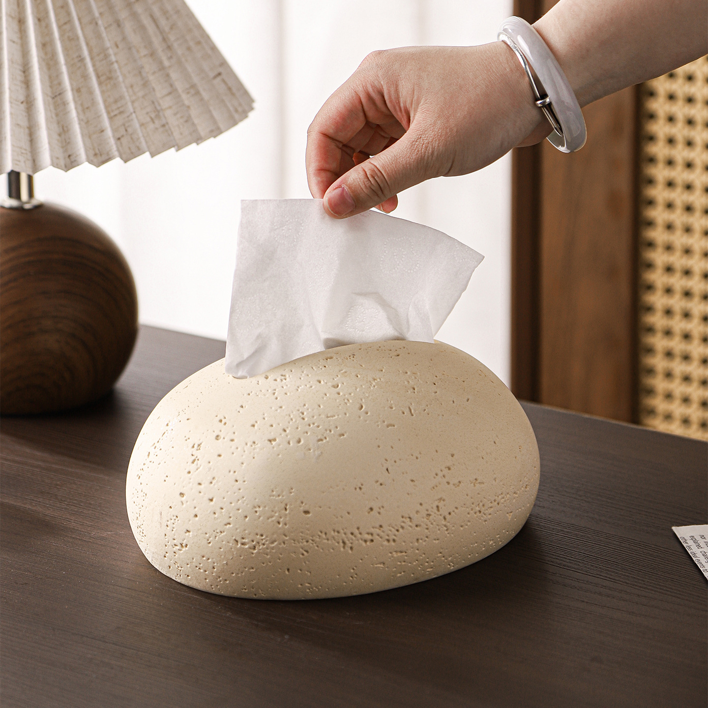 TEMU Boîte à mouchoirs en céramique de qualité supérieure, style - haut de gamme, texture de , de , boîte de rangement créative pour bureau, salon,