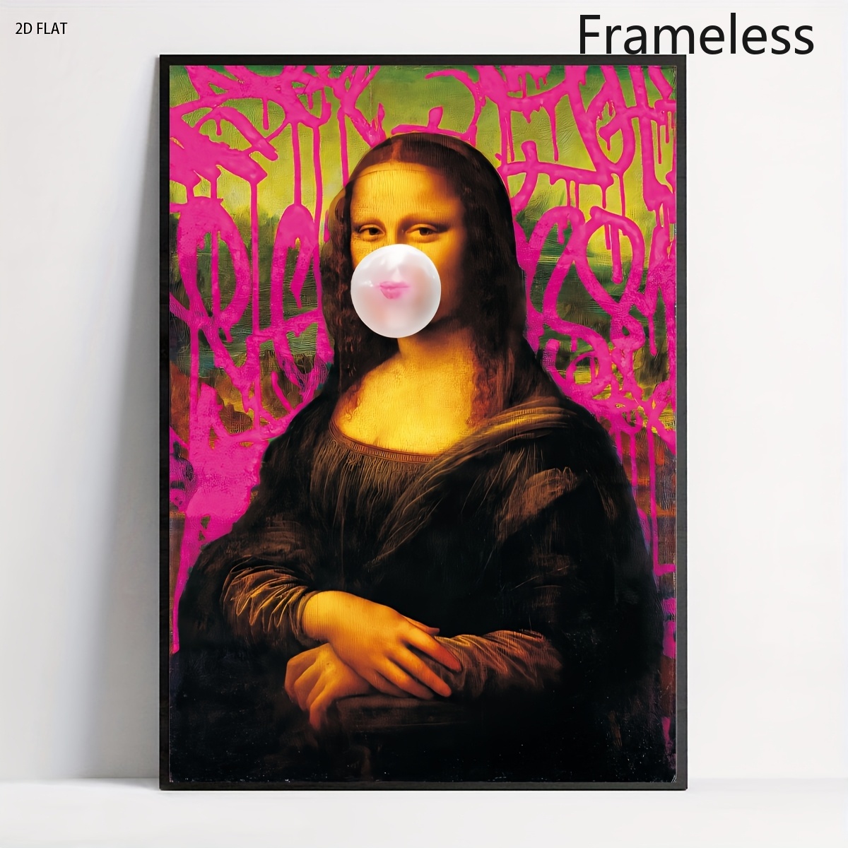 TEMU 2d Flat, 2d Flat, 1pc Wall Art Featuring The , Perfect For Decorating Bedrooms, Living Rooms, , Bathrooms, Or Study Areas. This Colorful Oil