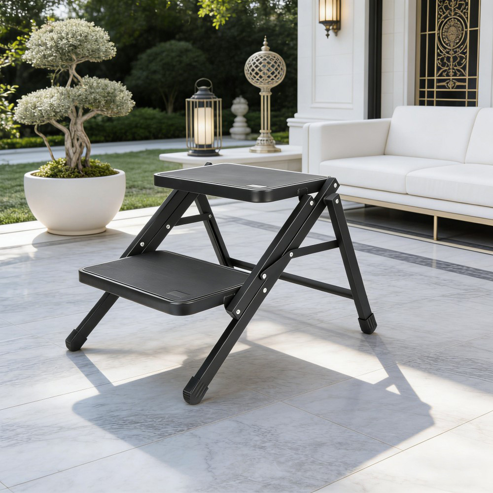 Steel Step Stool | Camping Double Step Stool Up To 200 Kg, Versatile For Outdoor And Household Use