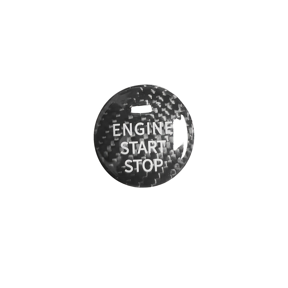 TEMU A Carbon Fiber Patterned Sticker For -stop Engine Switch Button Cover, Designed For 3 , Cx3, Cx5, Cx8, And Additions, Without Battery