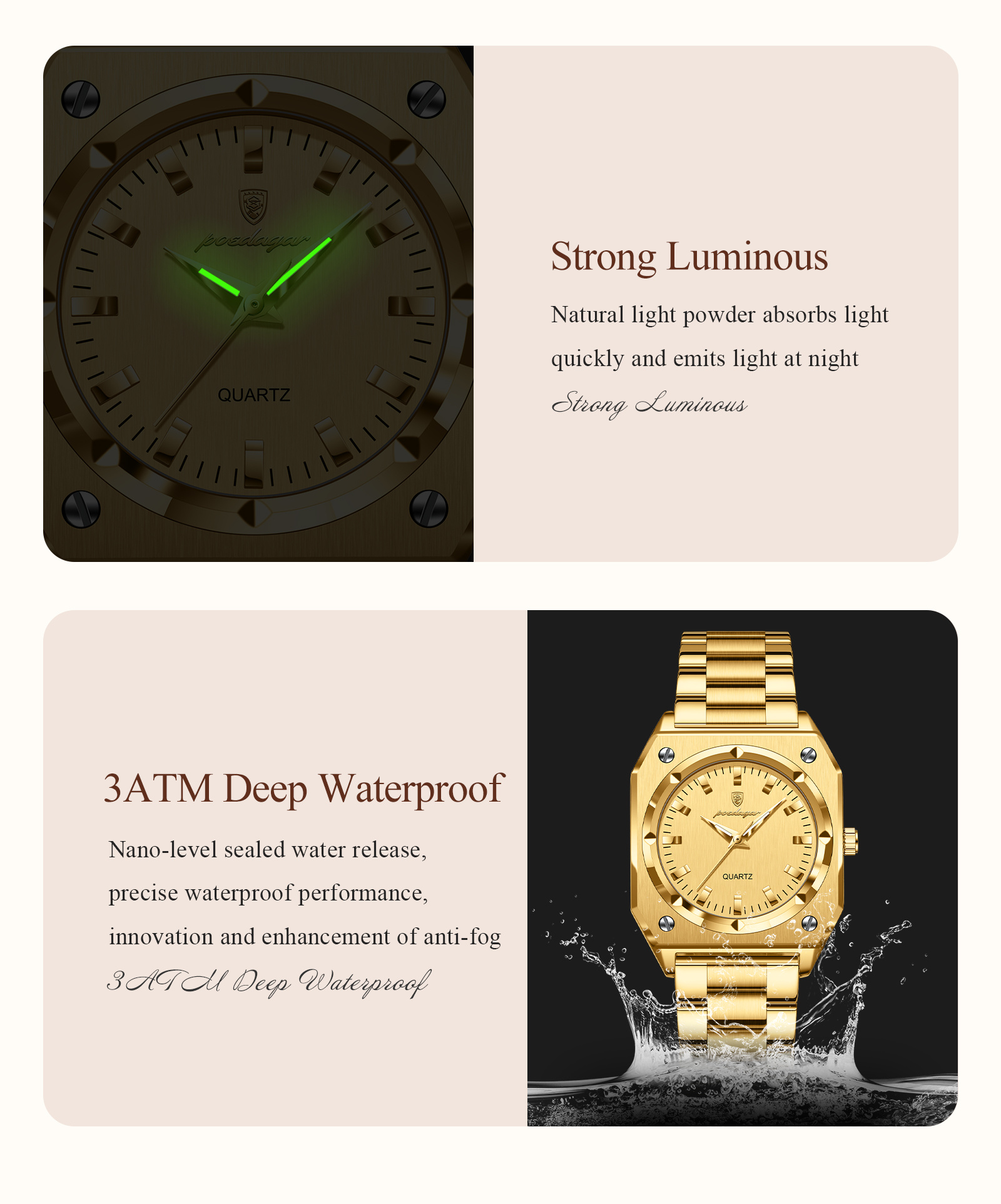   luxury high quality womens   light waterproof womens watch stainless   quartz watch details 8