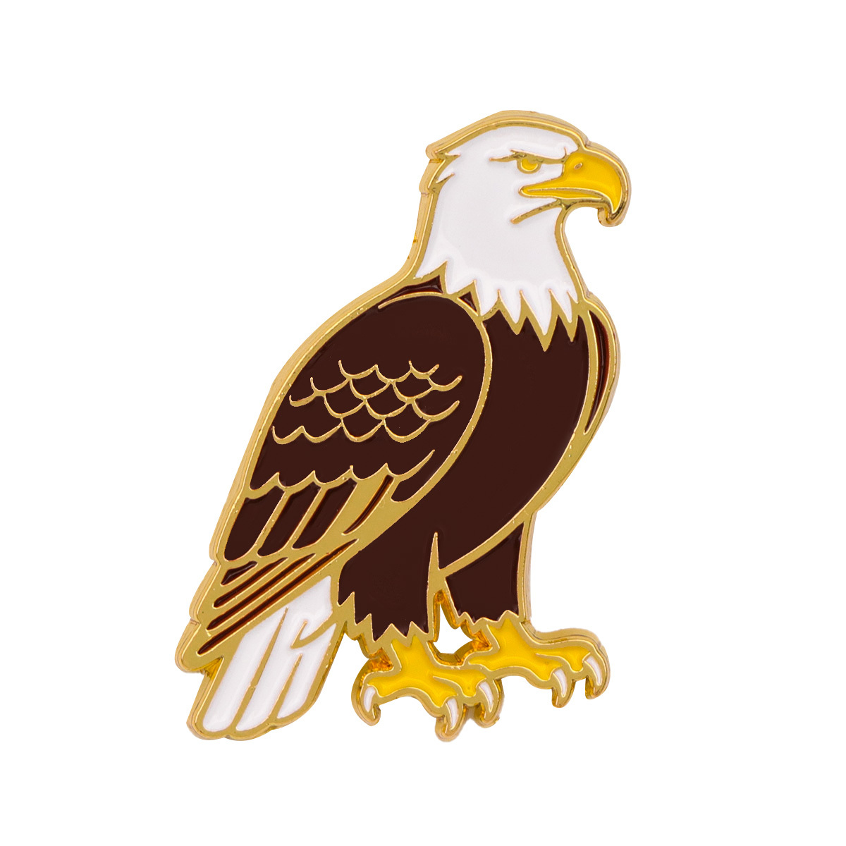 TEMU 1pc Bald Eagle Enamel Pin | Cute Cartoon Brooch For Clothes, Backpack, And Jewelry - Alloy And Silicone, Dmlsky Brand
