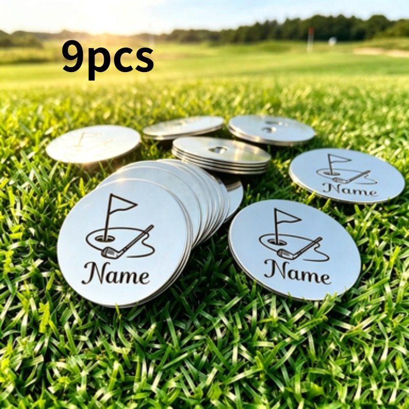 TEMU 3/9/17 Custom Laser Engraved Golf Ball Markers, Engraved Personalized Text - Personalized Golf Gifts For Men, Ideal For Dad, , Boyfriend |