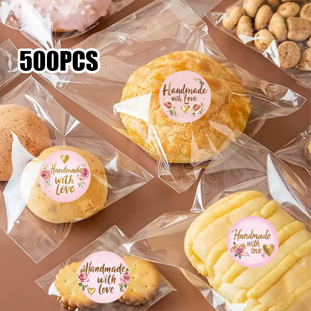 Image of 500pcs Handmade Stickers, "", Size .5 Cm / 1.0 Inch. Used For Decoration Of Books, Mobile Phones, Water Cups, Etc., Sealing Label Stickers, Gift Decoration And Other Product Decoration Stickers