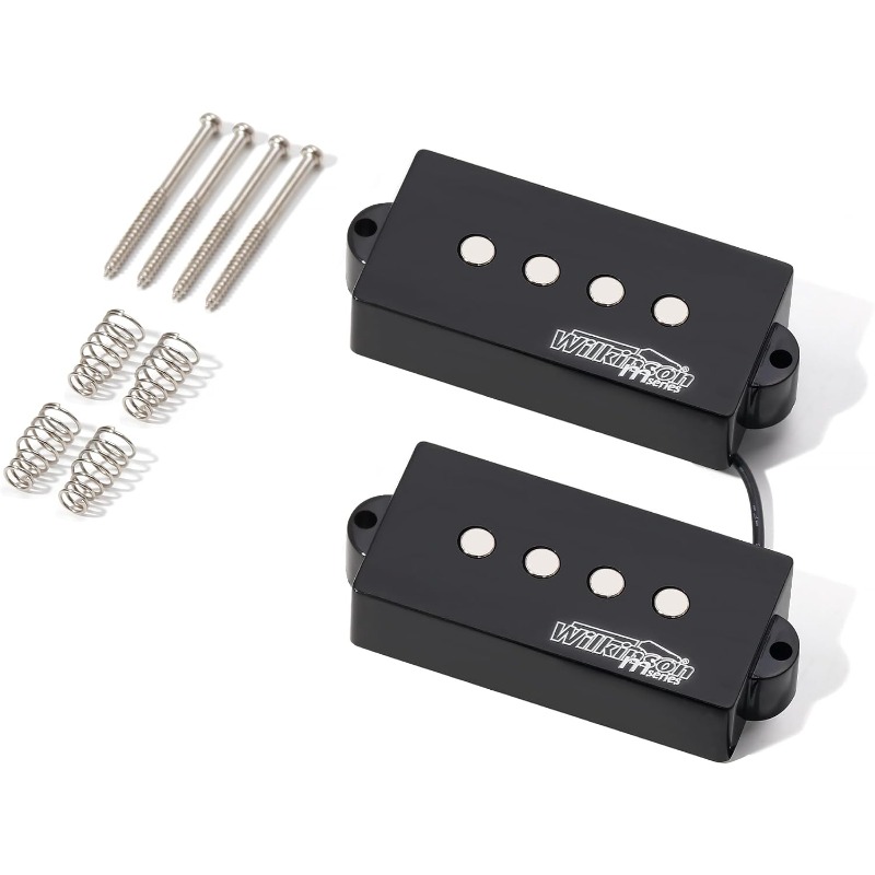 Wilkinson M Series WOPB Variable Gauss Ceramic Bass Humbucker Pickups Set for Precision Bass PB Style 4-String Electric Bass Guitar - High Quality, Durable