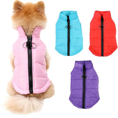 fall winter warm thickened dog clothes zipper closure dog jacket fashionable outdoor dog apparel suitable for medium small dogs pet coat