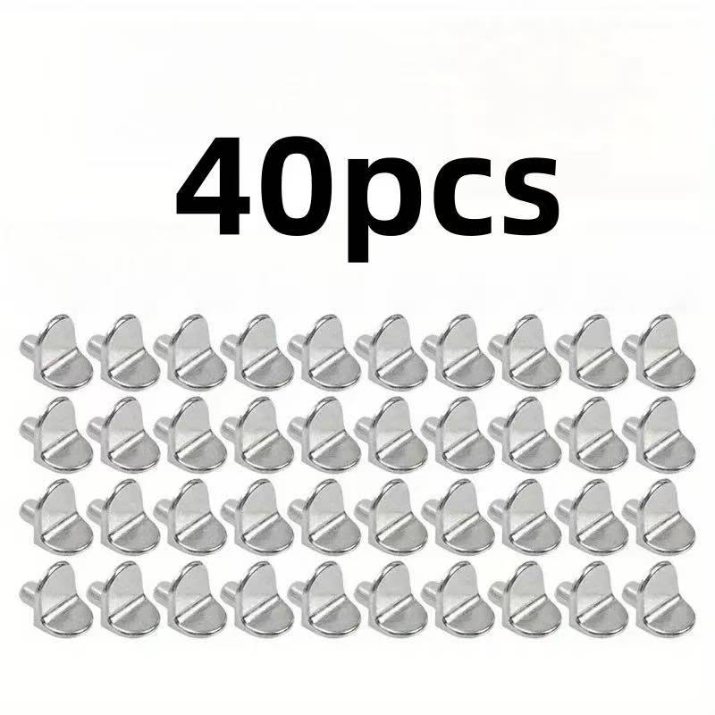 Image of 40pcs Of Heavy-duty Metal L-shaped Brackets - Sturdy Furniture Supports For Wardrobes, Bookshelves, And Glass Shelves, Reinforced With Stable Dowels, Suitable For And Home Organization Shelving