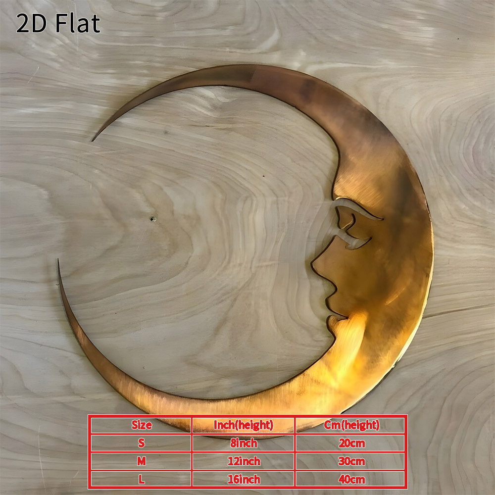 TEMU 2d Flat, 1pc Face Metal Wall Art 2d Flat Rustic Decor Elegant Golden Metal Sign For Bedroom Living Room Patio Or Housewarming Or Christmas Gift