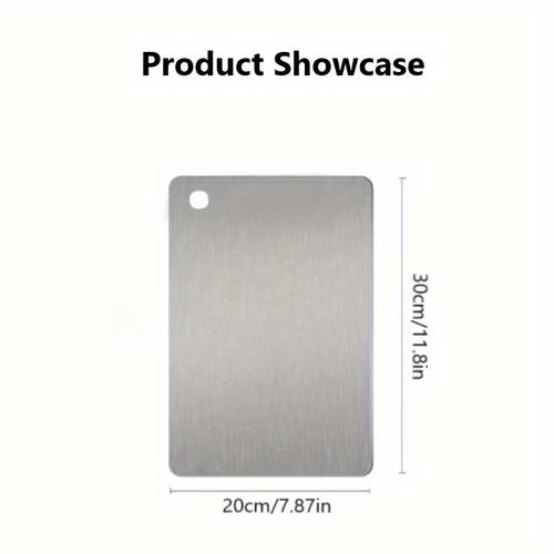 1 pack stainless steel cutting board dual sided design suitable for vegetables fruits and meats ideal for kitchens and dining rooms